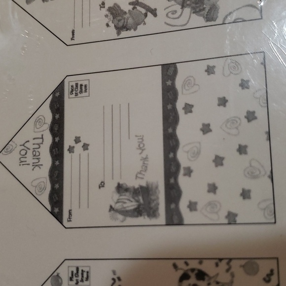 Sally Foster Thank You Note Cards 12 Total  Stickers Seals Nautical Cow Pig Chip - Picture 5 of 10